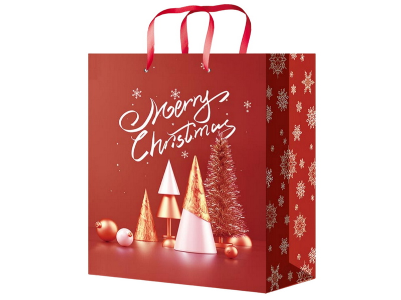 Пакет подарочный «НОВОГОДНИЙ МОДЕРН» 14*20*6,5см (мат. лам.) ППК-3826