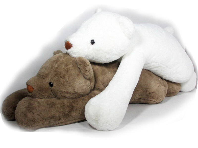 Купить оптом Медведь лежит коричневый/белый 1280-53/120 в Луганске