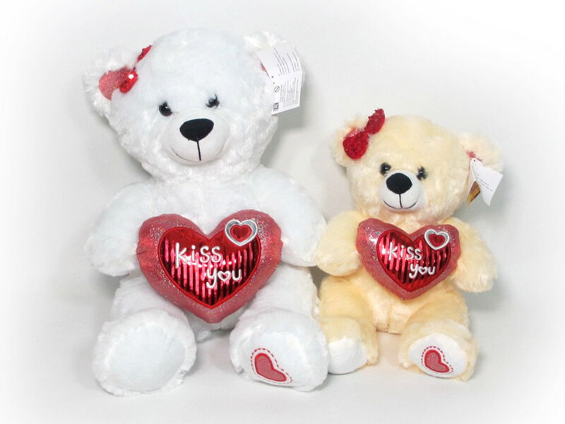 Купить оптом Медведь сердце «Кiss» 6-6115-40 в Луганске