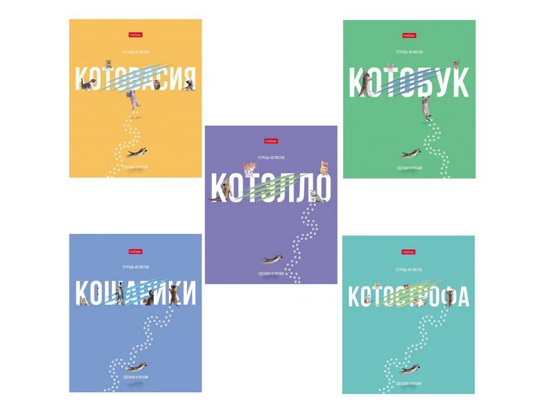 Купить оптом Тетрадь 48 л КЛЕТКА "КОТОБУК" (мелов. картон, офсет) в Луганске