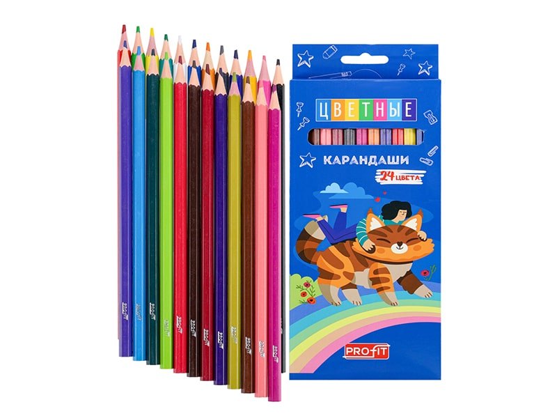 Карандаши цветные 24цв. «ВСЕГДА ВМЕСТЕ" КЦ-2532