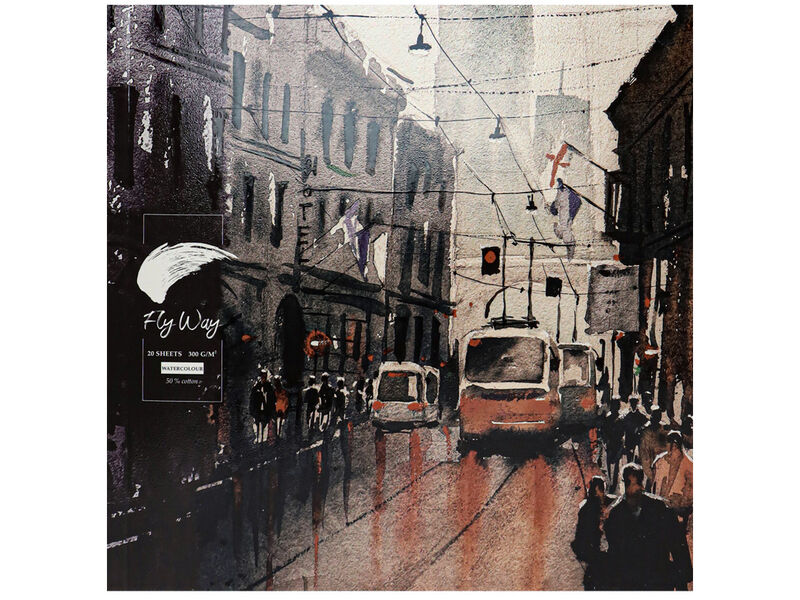 Купить оптом Скетчбук 190х190мм 20л «АКВАРЕЛЬ-1» (КБС, 50% хлопок) в Луганске