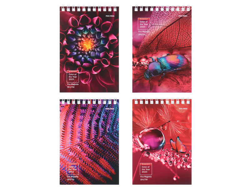 Блокнот А6 40л клетка «VIVA MAGENTA» (гребень, офсет)