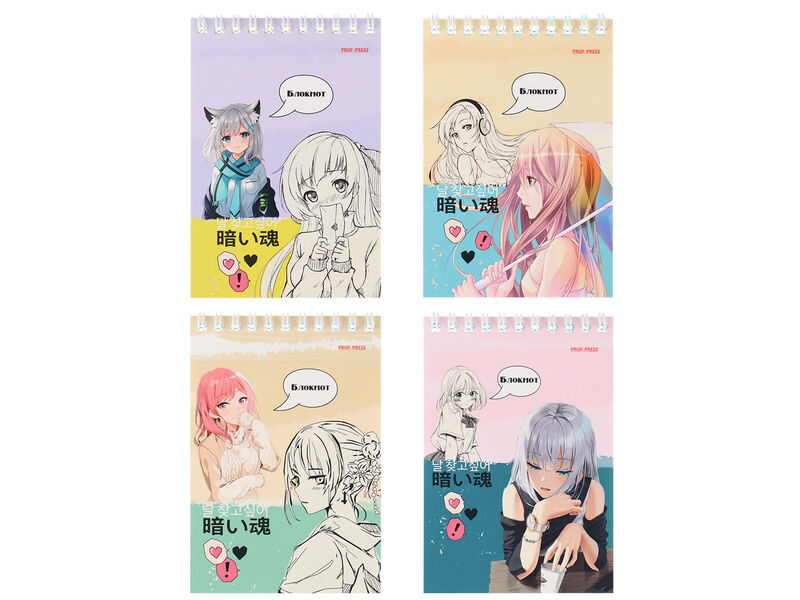 Блокнот А6 40л. клетка «КРАСОТА И ОБАЯНИЕ" (гребень, цвет. мелов. обл., офсет)