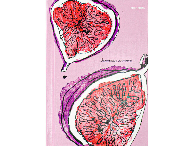 Записная книжка А6 64л. «АКВАРЕЛЬНЫЙ ИНЖИР» (7БЦ, глян. лам., лен)