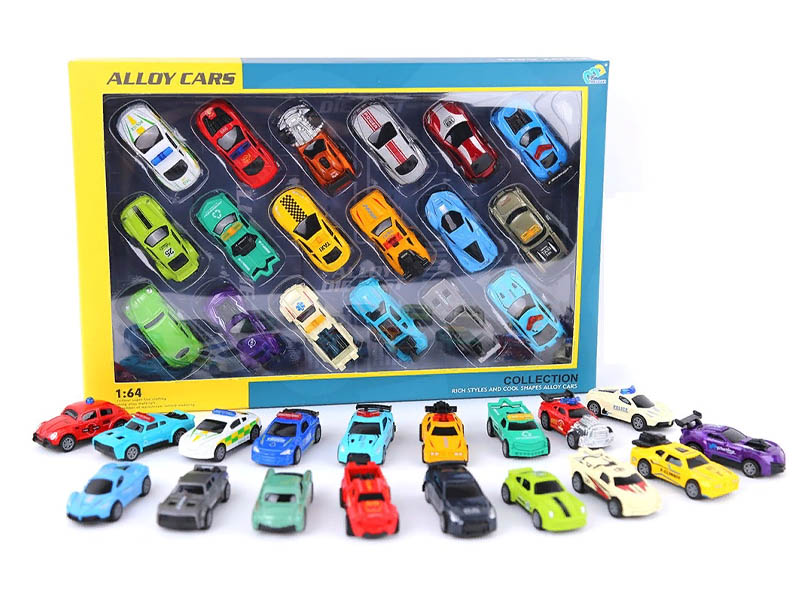 Купить оптом Набор машин металл. 18 шт 39*25*4 см в кор. 6606 в Луганске