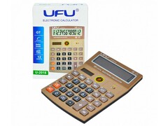 67691 [U-2018]Калькулятор настольный 12 разрядный прозрачные кнопки «UFU» 14*20 см