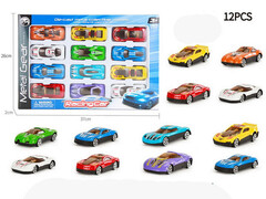 Набор машин металл. 7 см 12 шт в кор. LA-053