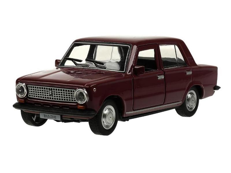 Купить оптом Технопарк. Машина ВАЗ-2101 металл. инерц. 12 см (открыв. двери, багажник) фиолетовый в Луганске