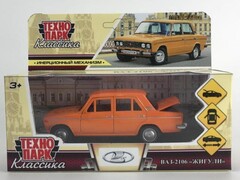 Технопарк. Машина ВАЗ-2106 ЖИГУЛИ металл. инерц. 12 см (открыв. двери, багажник) баклажан