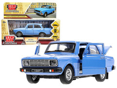 Технопарк. Машина "АЗЛК МОСКВИЧ-2140sl" металл. инерц. 12,5 см (открыв. двери, багажник) синий