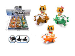 Самолет 12 см инерц. с животным (9шт/уп) 817-3