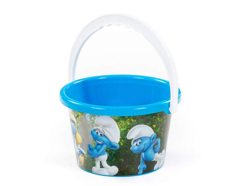 Купить оптом Ведро среднее с наклейкой "Смурфики: Затерянная деревня-5" в Луганске