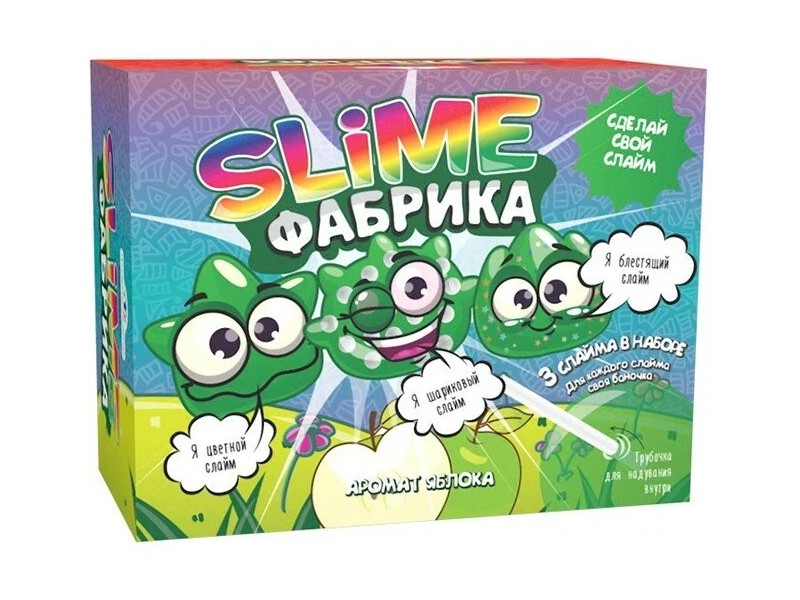 Набор для изготовления слаймов "Слайм фабрика" яблоко