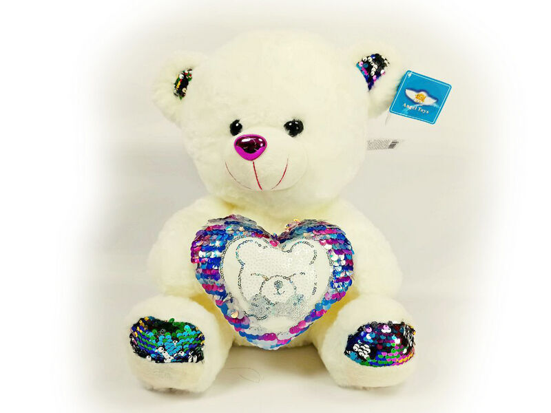 Купить оптом Медведь сердце блеск 40см 21206/40 в Луганске