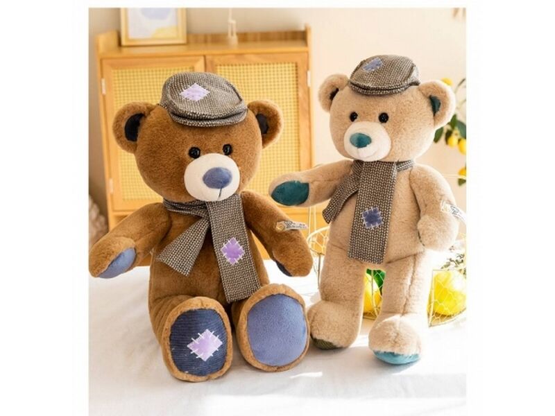 Купить оптом Мишка в кепке 52см 21504/52 в Луганске