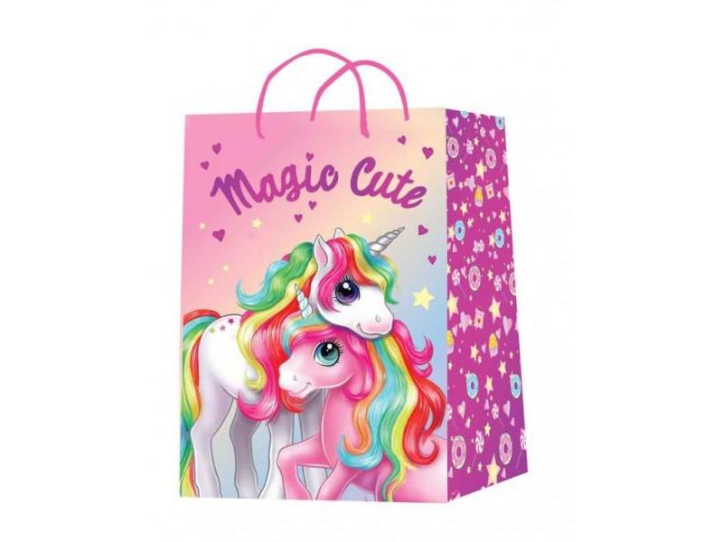 Пакет подарочный «РАДУЖНЫЕ ЕДИНОРОГИ» 22*31*10 см (глян. лам.) PML-87529-TMU-CN