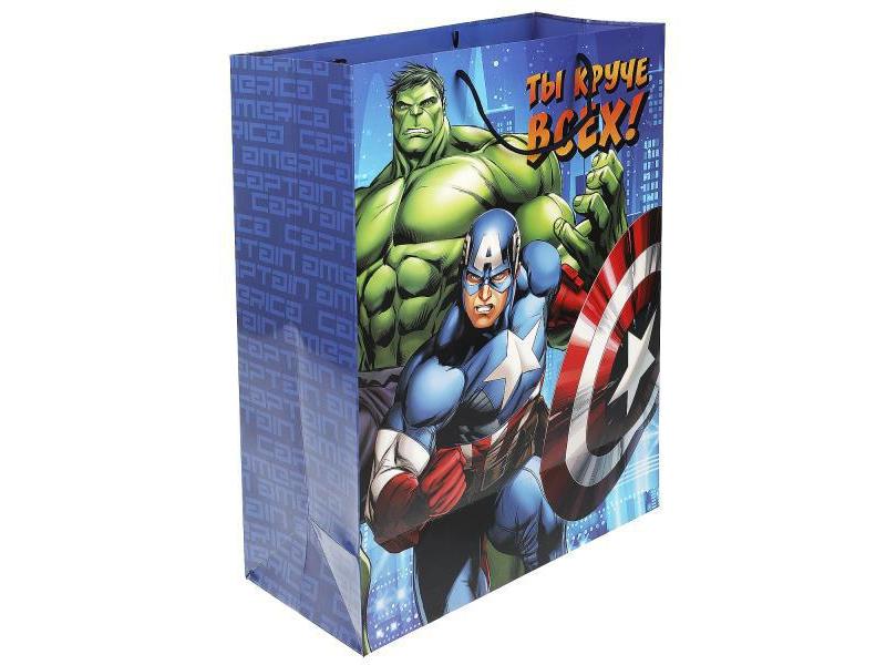 Пакет подарочный «ТЫ КРУЧЕ ВСЕХ! ГЕРОИ» 33*46*15 см (глян. лам.) PXL-97427-SH