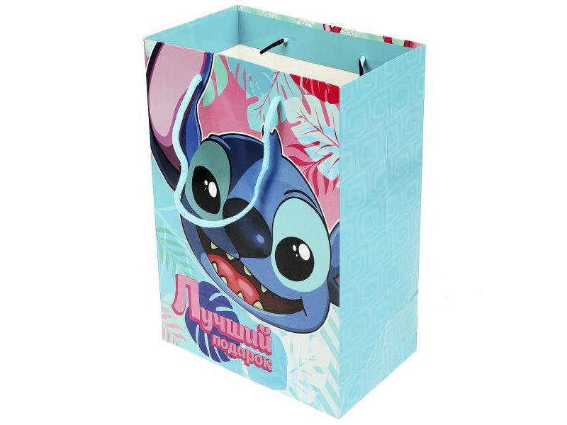 Пакет подарочный «ЛУЧШИЙ ПОДАРОК. СТИЧ» 33*46*15 см (глян. лам.) PXL-97444-LS