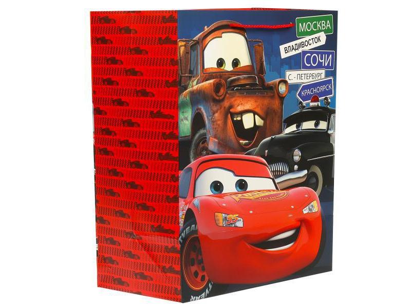 Купить оптом Пакет подарочный «ТАЧКИ» 26*33*10 см (мат. лам.) PL-109943-C в Луганске