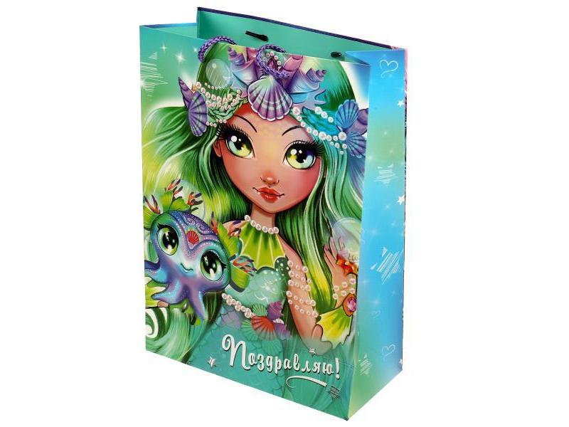 Пакет подарочный «ПОЗДРАВЛЯЮ! ЭНЧАНТИМАЛС» 22*31*10 см (мат. лам.) PML-104844-NB2