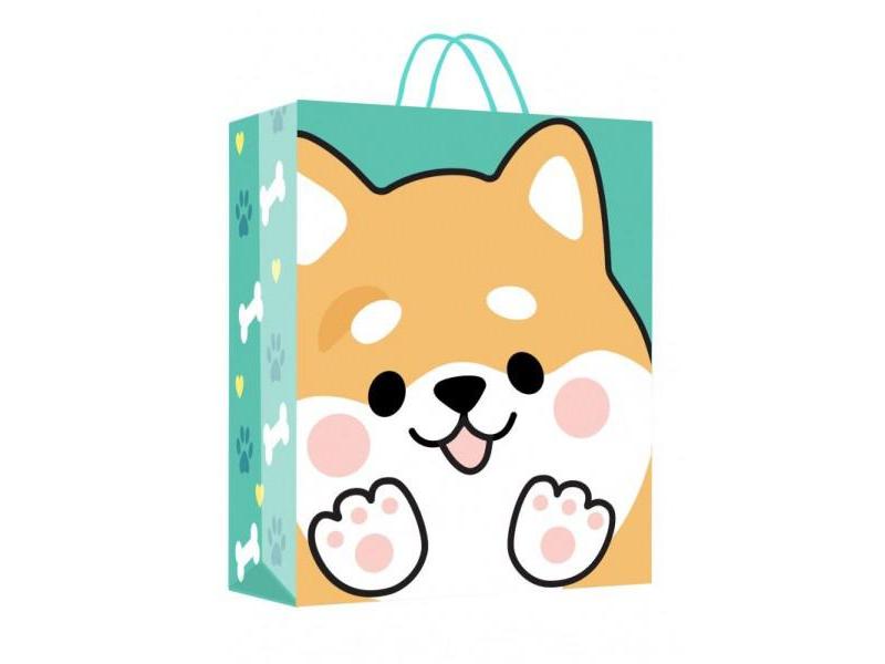 Купить оптом Пакет подарочный «С ДНЕМ РОЖДЕНИЯ! КОРГИ» 33,5*45*15 см (мат. лам.) PXL-108853-C1HB в Луганске