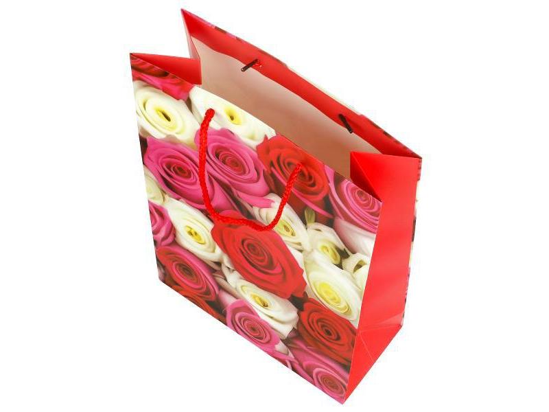 Купить оптом Пакет подарочный «РОЗЫ» 33,5*45*15 см (мат. лам.) PXL-104474-FLWR2 в Луганске