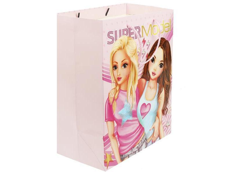 Пакет подарочный «С ДНЕМ РОЖДЕНИЯ! SUPER MODEL» 26*32*14 см (глян. лам.) PL-107895-TM2