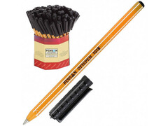 69547 [1010 черная]Ручка шариковая "OFISPEN" желтый корпус 1 мм ЧЕРНАЯ (60шт/уп)