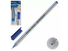 69551 [1003 синяя]Ручка шариковая "TRIBALL" серый корпус 1 мм СИНЯЯ (12шт/уп)