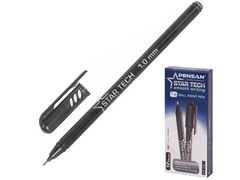 69554 [2260/12-черная]Ручка масляная PENSAN STAR-TECH черный корпус 1,0мм ЧЕРНАЯ (12шт/уп)