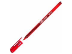 69555 [2260/12-красная]Ручка масляная PENSAN STAR-TECH красный корпус 1,0мм КРАСНАЯ (12шт/уп)