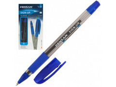 69556 [2410 синяя]Ручка шариковая"SIGN-UP" прозрачный корпус 1 мм СИНЯЯ (12шт/уп)