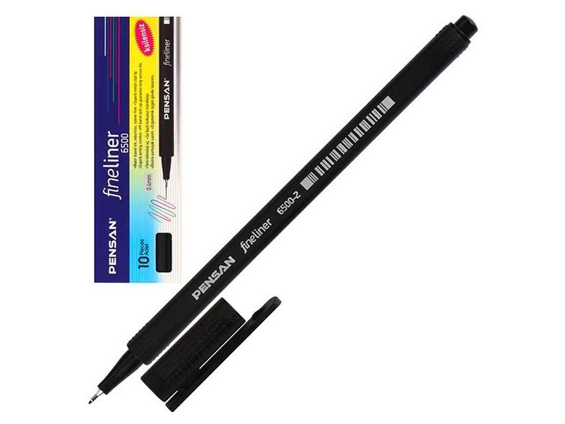 Купить оптом Линер "PENSAN FINE LINER" 0,4 мм ЧЕРНЫЙ (10шт/уп) в Луганске