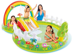 Игровой центр «ЦВЕТОЧНЫЙ САД» с горкой и фонтаном 290*180*104см 57154NP