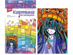 69647 [Ркн-114]Картина на картоне с красками 20х28,5 см по номерам. ТАНЕЦ ДРАКОНА