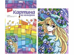 69648 [Ркн-115]Картина на картоне с красками 20х28,5 см по номерам. ЦВЕТОЧНАЯ ЛЮБОВЬ