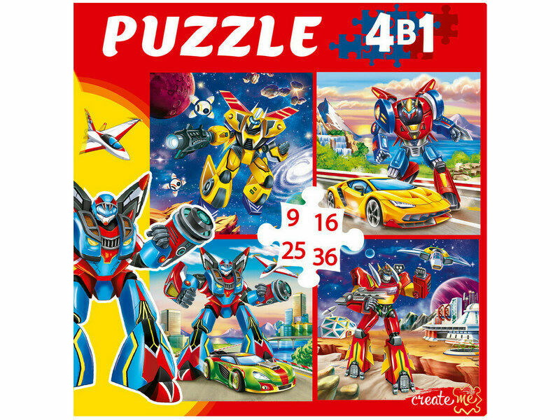 Купить оптом ПАЗЛЫ 4 в 1. МИР ТРАНСФОРМЕРОВ (9,16, 25, 36 эл.) в Луганске