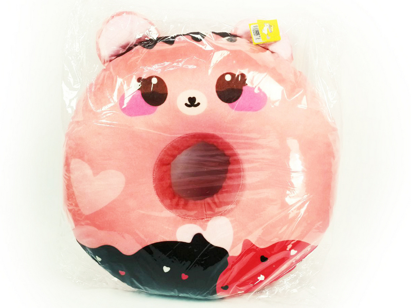Подушка-игрушка Пончик мишка розовый 48х48см BAV-014