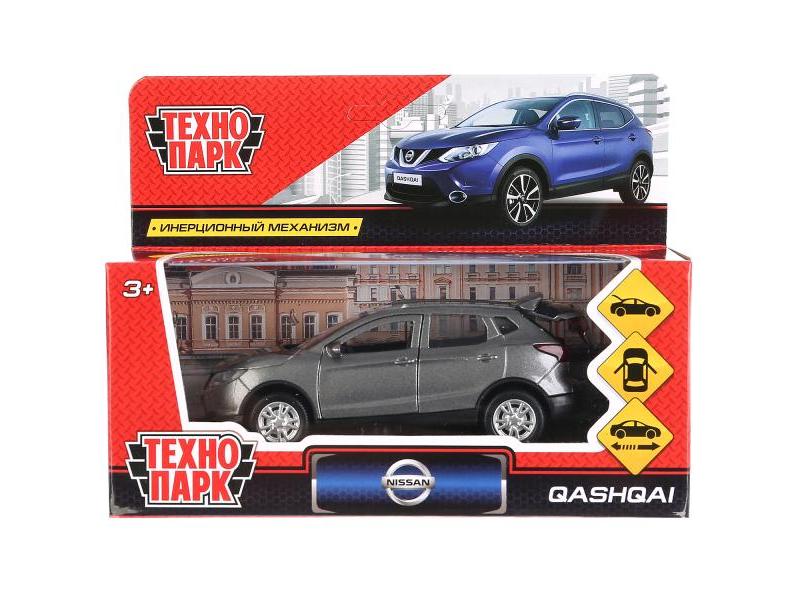 ТЕХНОПАРК МАШИНА NISSAN QASHQAI СЕРЫЙ МЕТАЛЛ. ИНЕРЦ. 12СМ (ОТКРЫВ. ДВЕРИ, БАГАЖНИК) В КОР.