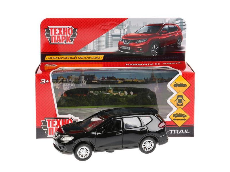 ТЕХНОПАРК МАШИНА NISSAN X-TRAIL ЧЕРНЫЙ МЕТАЛЛ. ИНЕРЦ. 12СМ (ОТКРЫВ. ДВЕРИ, БАГАЖНИК) В КОР.