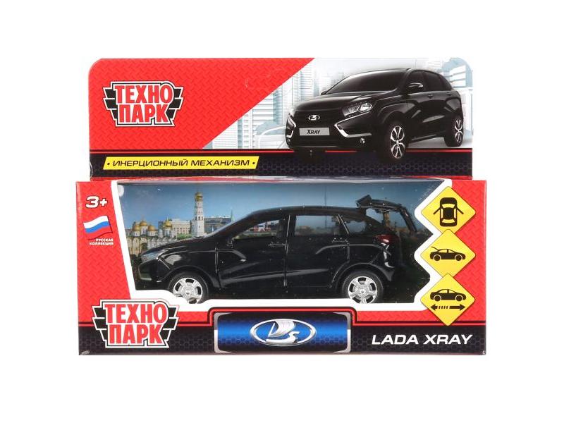 Купить оптом ТЕХНОПАРК МАШИНА LADA XRAY ЧЕРНЫЙ МЕТАЛЛ. ИНЕРЦ. 12СМ (ОТКРЫВ. ДВЕРИ, БАГАЖНИК) В КОР. в Луганске