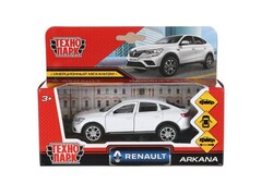 Технопарк. Машина "RENAULT" металл. инерц. 12 см (открыв. двери, багажник) белый