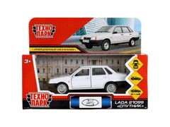 Технопарк. Машина "ЛАДА 21099 СПУТНИК" металл. инерц. 12 см (открыв. двери, багажник) белый