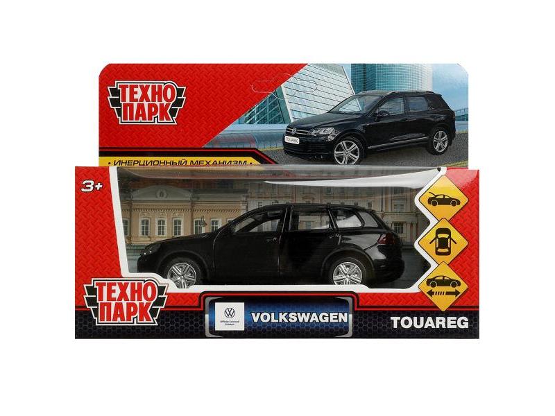 ТЕХНОПАРК МАШИНА VOLKSWAGEN TOUAREG ЧЕРНЫЙ МЕТАЛЛ. ИНЕРЦ. 12СМ (ОТКРЫВ. ДВЕРИ, БАГАЖНИК) В КОР.