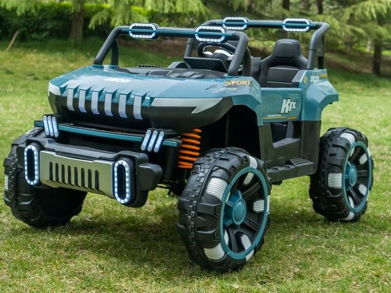 Купить оптом Электромобиль 2-местный на р/у (свет, звук, подключение USB+Bluetooth+MP3, аккум. 12V, 20А, колеса пластик, сиденье кожа, открыв. двери, качается, до 30 кг) СИНИЙ 16/016 в Луганске