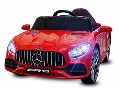 Электромобиль Mercedes на р/у (свет, звук, подключение USB+Bluetooth+MP3, аккум. 12V, 20А, колеса пластик, сиденье кожа, открыв. двери, качается, до 30 кг) КРАСНЫЙ 58/004