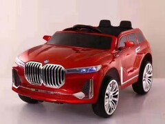 Электромобиль BMW X7 на р/у (свет, звук, подключение USB+Bluetooth+MP3, 2 аккум. по 6V, 20А, колеса пластик, сиденье кожа, открыв. двери, качается, до 35 кг) КРАСНЫЙ 16/017