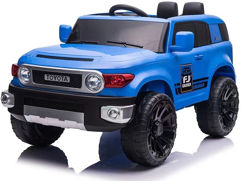 Электромобиль Toyota на р/у (свет, звук, подключение USB+Bluetooth+MP3, аккум. 12V, 20А, колеса пластик+запаска, сиденье кожа, открыв. двери, качается, до 40 кг) СИНИЙ 58/007