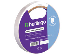 70414 [FSn_121012]Клейкая лента двусторонняя «Berlingo» 12мм*10м на бумажной основе